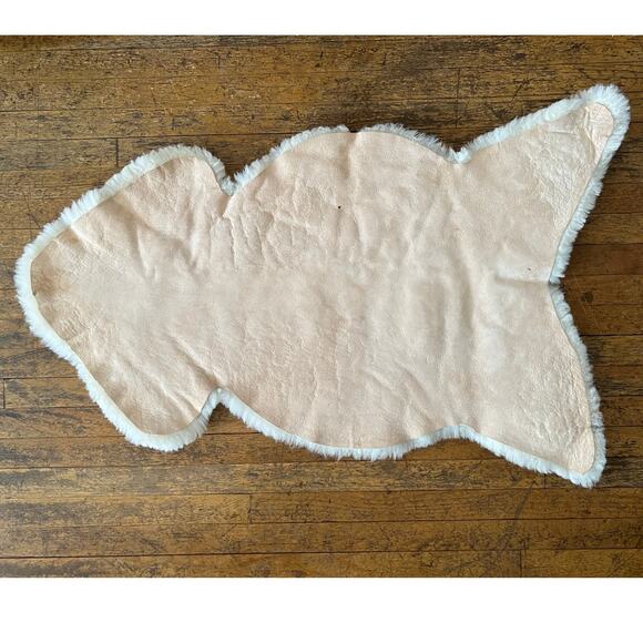 100% Natural Ivory Fur Sheep Skin Rug Luxury Throw Silky Warm Floor Mat Soft - Picture 2 of 4